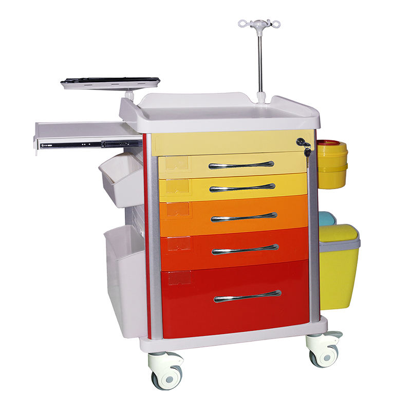 MN-MEGA   Customized Multi Function Emergency Medical Trolley Hospital with Drawers