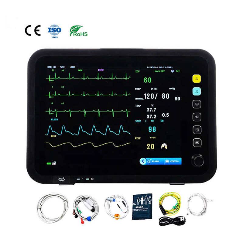 MN-PM003 New vital signs monitor multi-parameter ECG monitor with touch screen