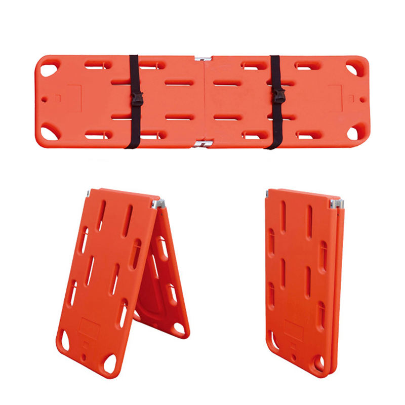 MN-AS032  Two Folding Stretcher Plastic Stretcher Spine Board Stretcher to Handle Patients