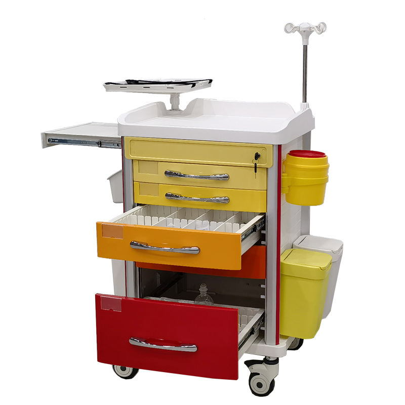 MN-MEGA   Customized Multi Function Emergency Medical Trolley Hospital with Drawers