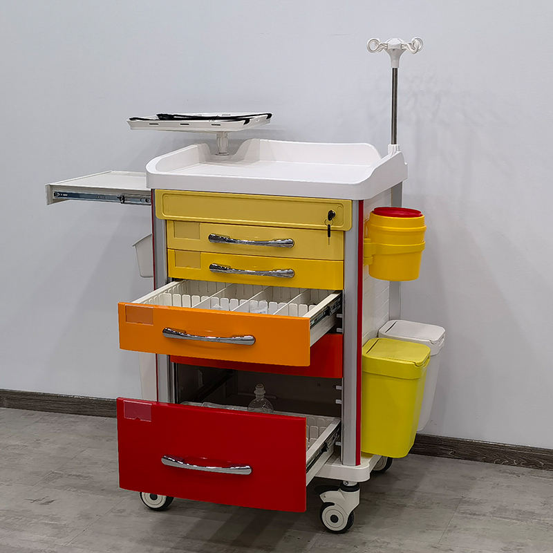 MN-MEGA   Customized Multi Function Emergency Medical Trolley Hospital with Drawers