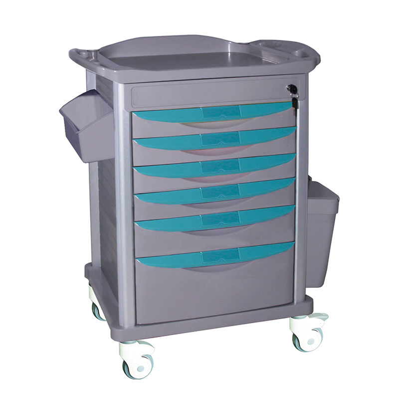 MN-DC004 Medical Drug Trolley Hospital Medicine Emergency Cart With Good Price