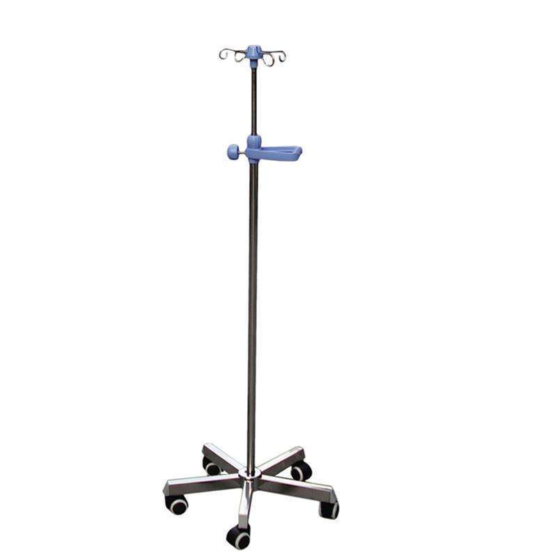 MN-IV004 Hospital Furniture Stainless Steel Movable Infusion Pole IV Stand