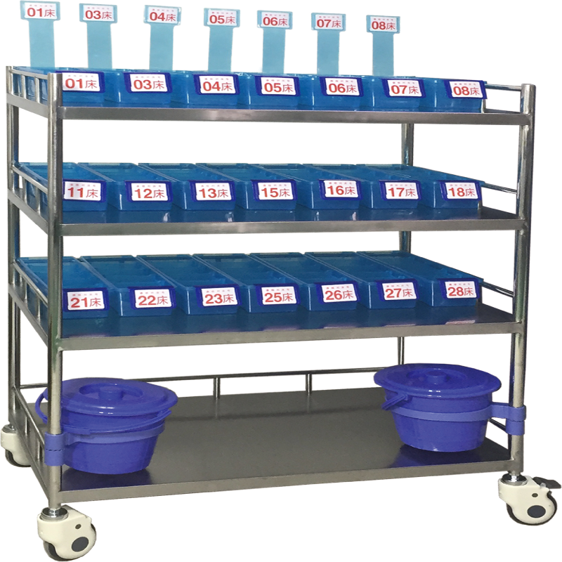 MN-SUS039 Hospital Stainless Steel Medical Surgical Trolley with Handle Cart