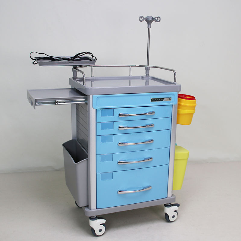 MN-EC009 High Quality Emergency Trolley Instrument Trolley Hospital Medical Trolley