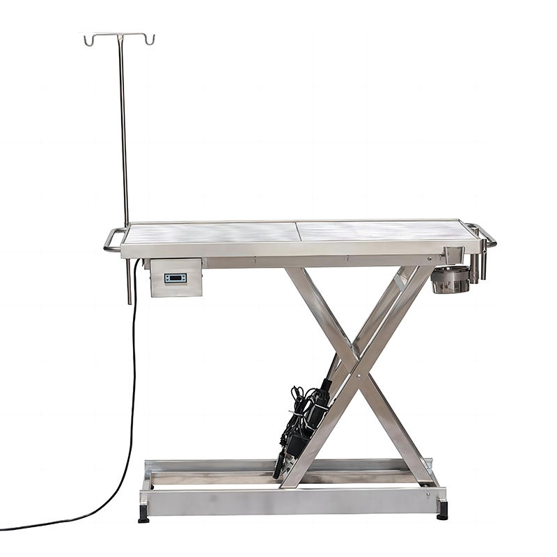 MN-POR001 Veterinary Electrical Surgical Table 304 Stainless Steel Examination Bed for Pet or Animal Hospital Clinic Use