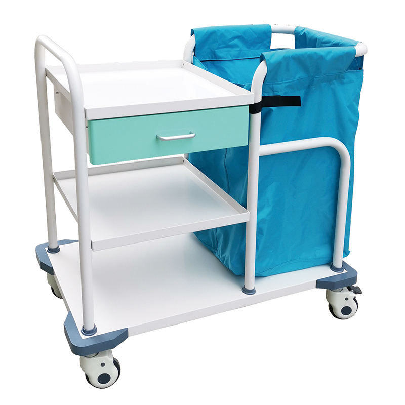 MN-LT007 Medical Hospital Furniture Cheap Dressing Dirty Linen Laundry Trolley Portable Dressing Cart