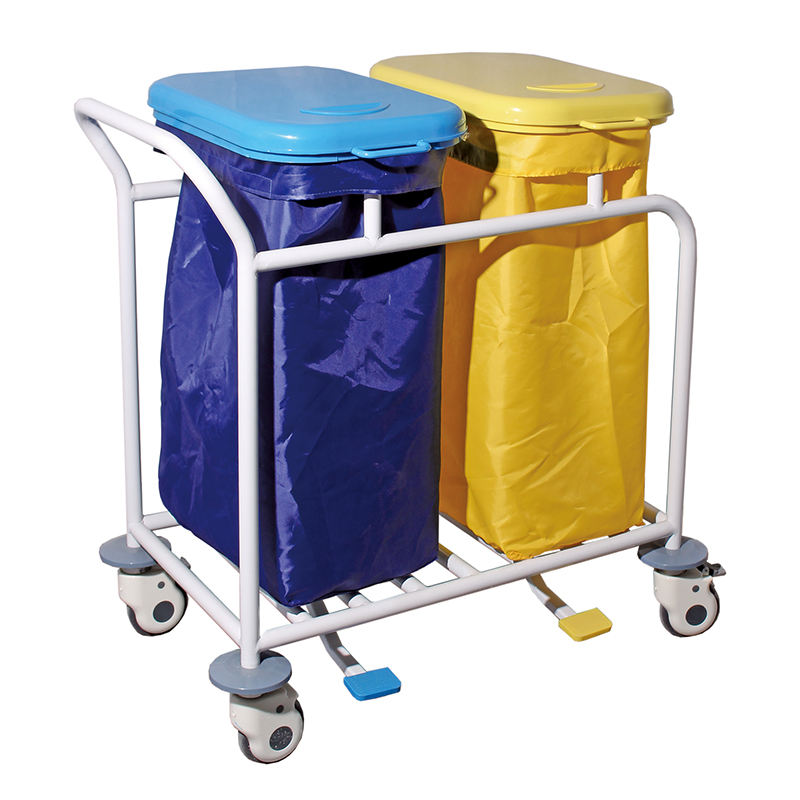 MN-LT002 Plastic linen cart large capacity hospital furniture laundry cart