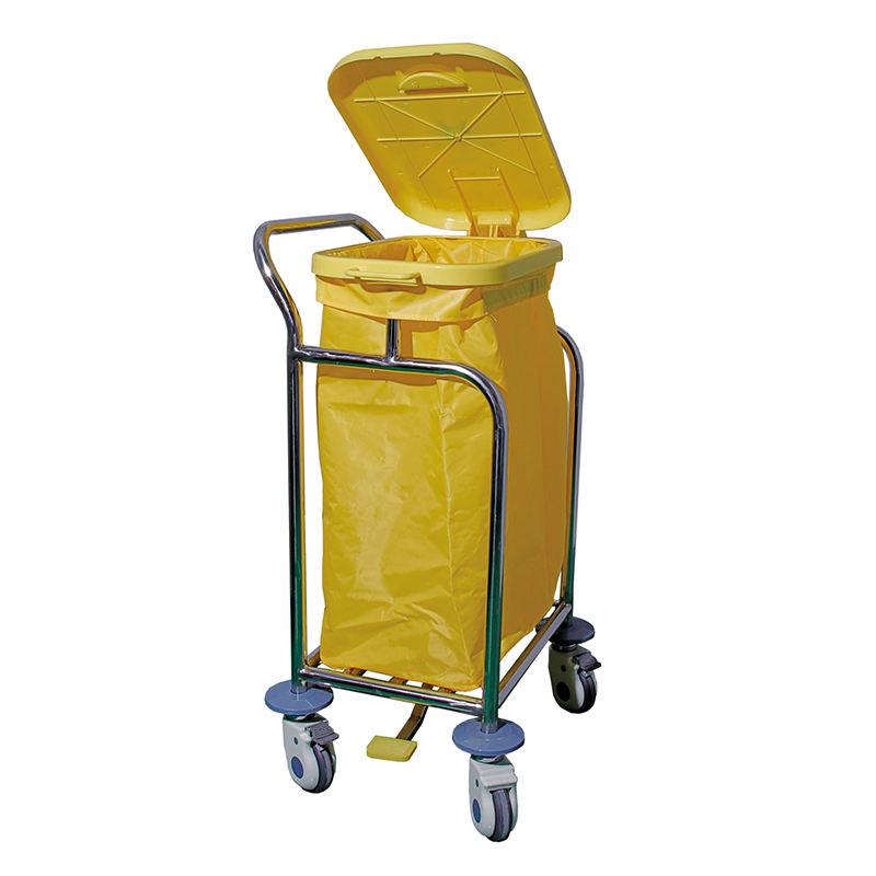 MN-LT003 Hospital Furniture ABS  Linen Trolley Crash Cart With Handle