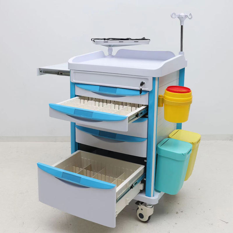 MN-EC008 Hospital Medical Trolley Good Quality  Emergency Trolley