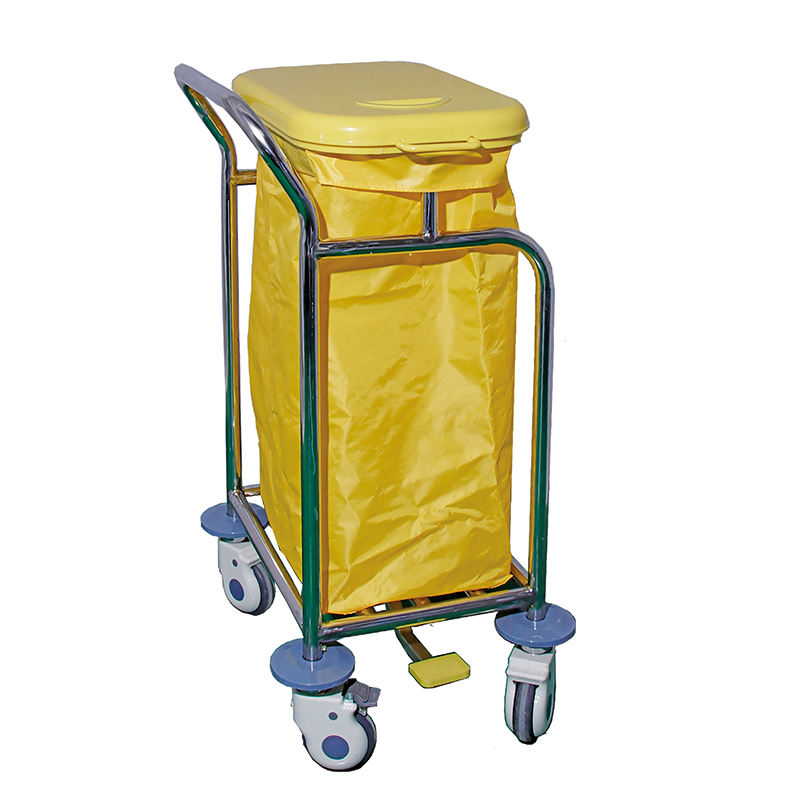 MN-LT003 Hospital Furniture ABS  Linen Trolley Crash Cart With Handle