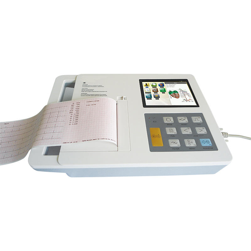 MN-ECG002 Standard 12 Lead ECG  Machine 6 Channel Electrocardiograph With 4.3 Inch Touch Screen