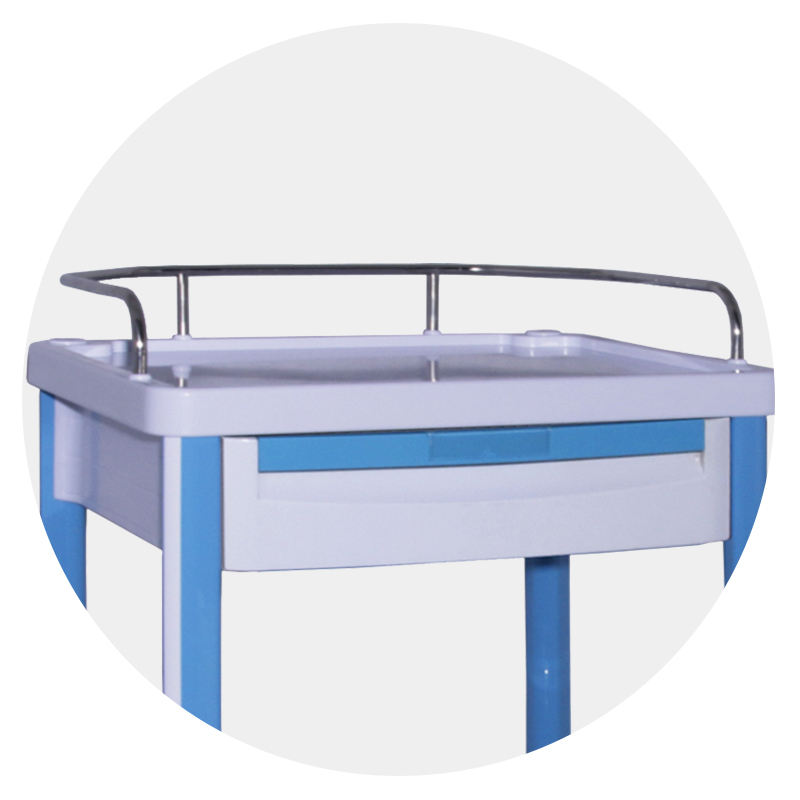 MN-TC002 Hospital Emergency Medical Trolley Plastic Dressing Cart