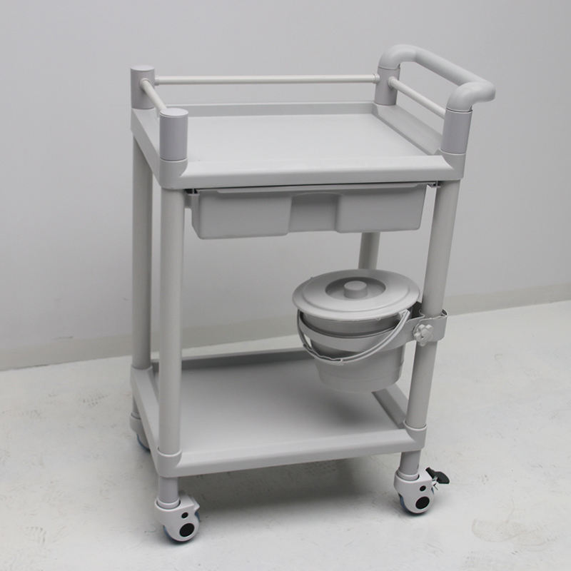 MN-101E Hospital ABS Plastic Instrument Cart Medical Equipment Trolley for Delivery