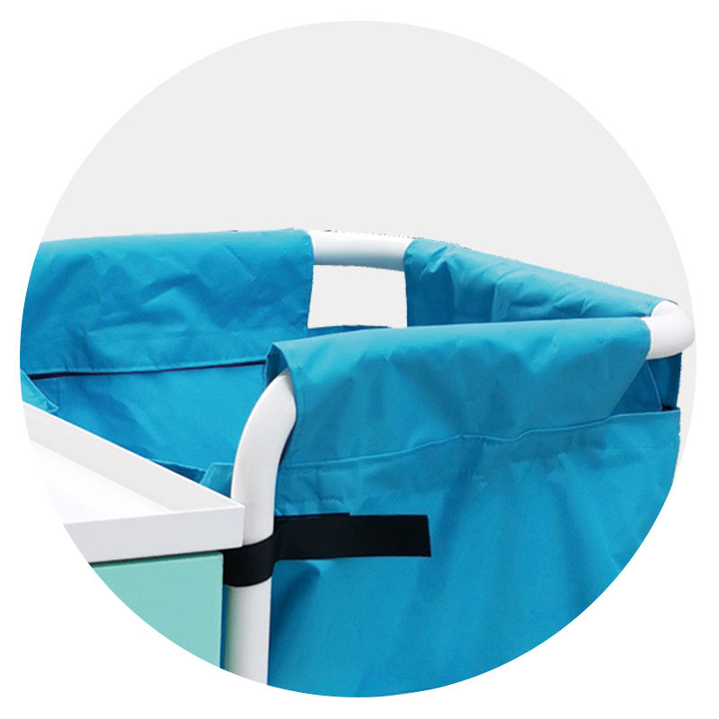 MN-LT007 Medical Hospital Furniture Cheap Dressing Dirty Linen Laundry Trolley Portable Dressing Cart