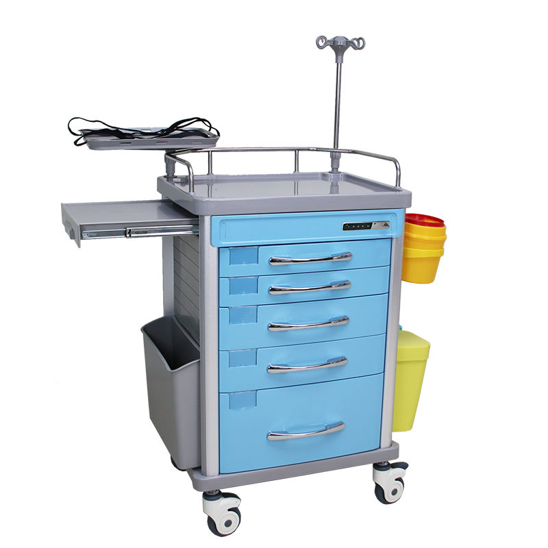 MN-EC009 High Quality Emergency Trolley Instrument Trolley Hospital Medical Trolley