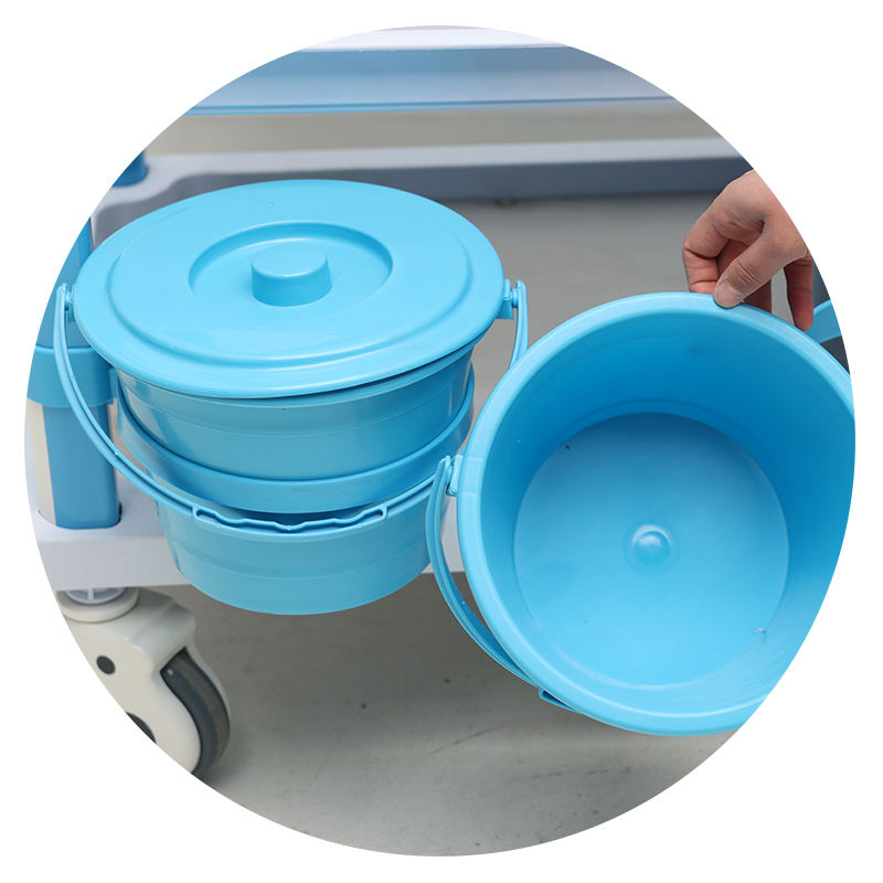 MN--LT006 Hospital Furniture Medical ABS Linen Cart With Dustbin