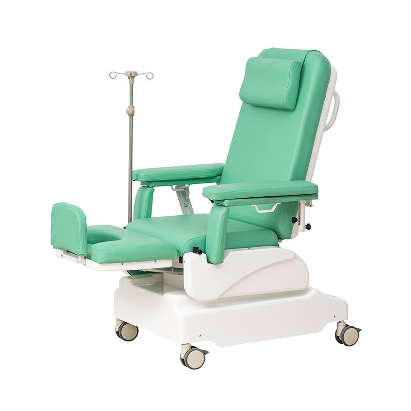 Mn-BDC001B Economic 5 Function Electric Adjustable Patient Transfusion Reclining Dialysis Chair with Wheels