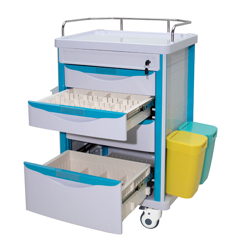 MN-DC002 Medical hospital cart with drawer medicine delivery cart
