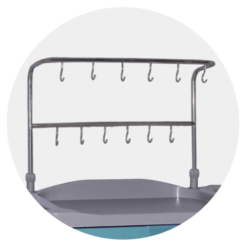 MN-IC004 Wholesale Hospital Medicine Cart with Infusion Hooks