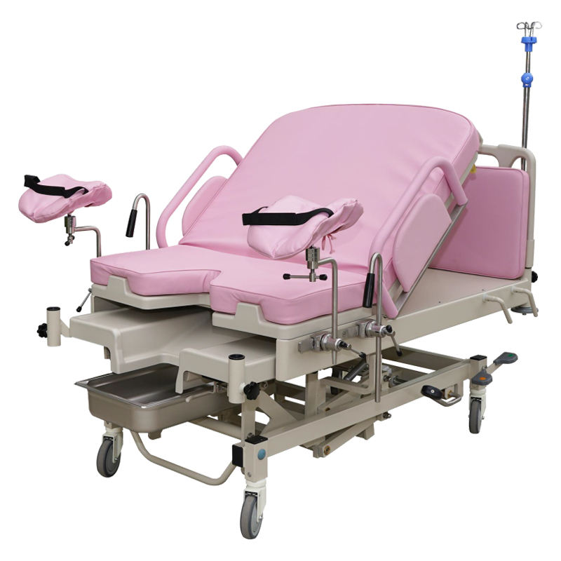 MN-DB003 Hospital Medical Obstetric Delivery Bed Hydraulic Gynecological Examination Labour Birthing Table Wooden Box