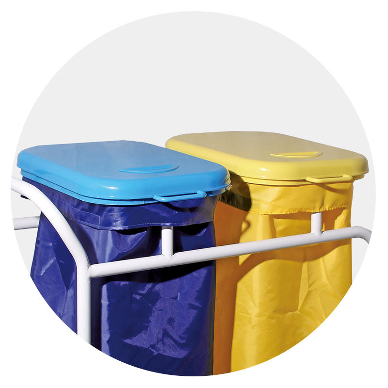 MN-LT002 Plastic linen cart large capacity hospital furniture laundry cart