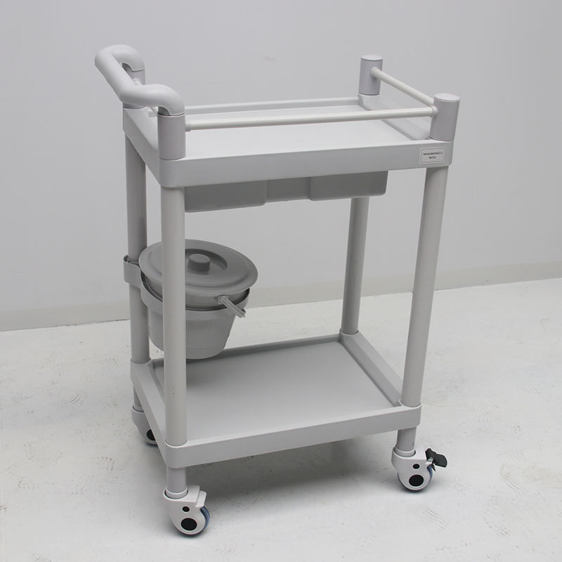 MN-101E Hospital ABS Plastic Instrument Cart Medical Equipment Trolley for Delivery