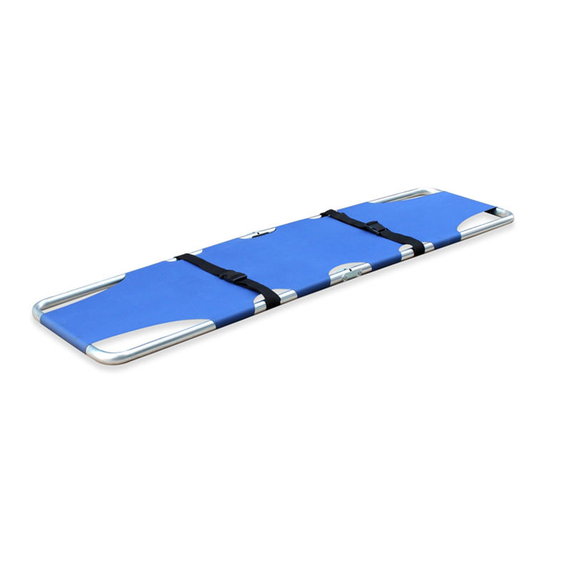 MN-AS026 Cheap Price Aluminium Double Folding Stretcher Patient Transfer Trolley