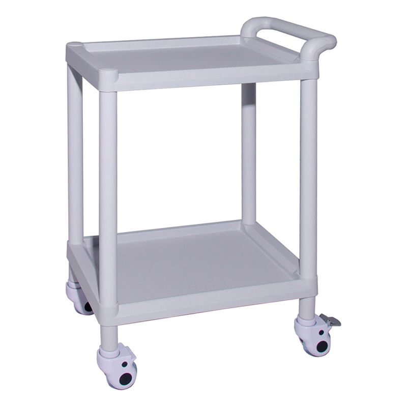 MN-101A  Economical High Quality Hospital Double Layer Plastic Trolley for Sale