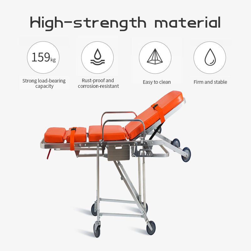 MN-AS009-1  Lightweight Aluminium Folding Stretcher Medical  Hospital Stretcher Bed