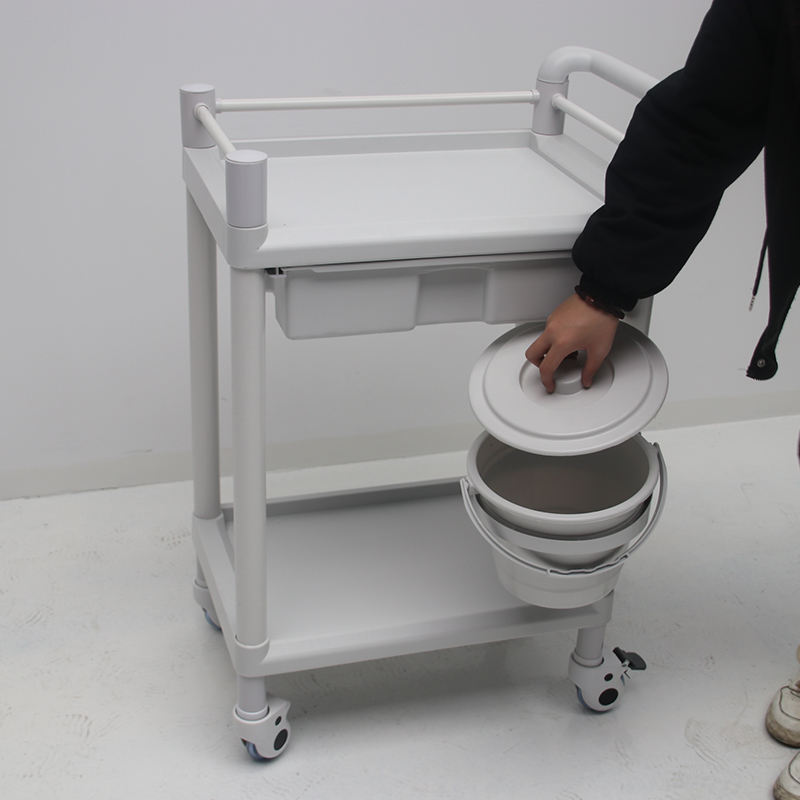 MN-101E Hospital ABS Plastic Instrument Cart Medical Equipment Trolley for Delivery