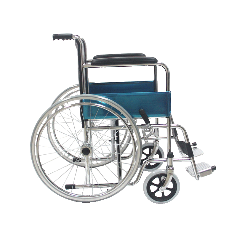 MN-LY001 Popular Folding Steel Manual Wheelchair With Great Price for Elder or Disabled with 24 Inch Spoke Wheels