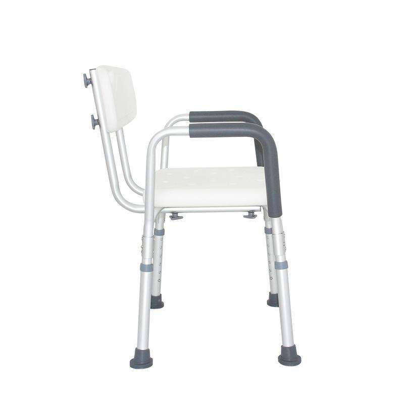 MN-XZY003 Wholesale Aluminum Height Adjustable Backrest Safety Disabled Elderly Bathroom Shower Chair For Senior Adult