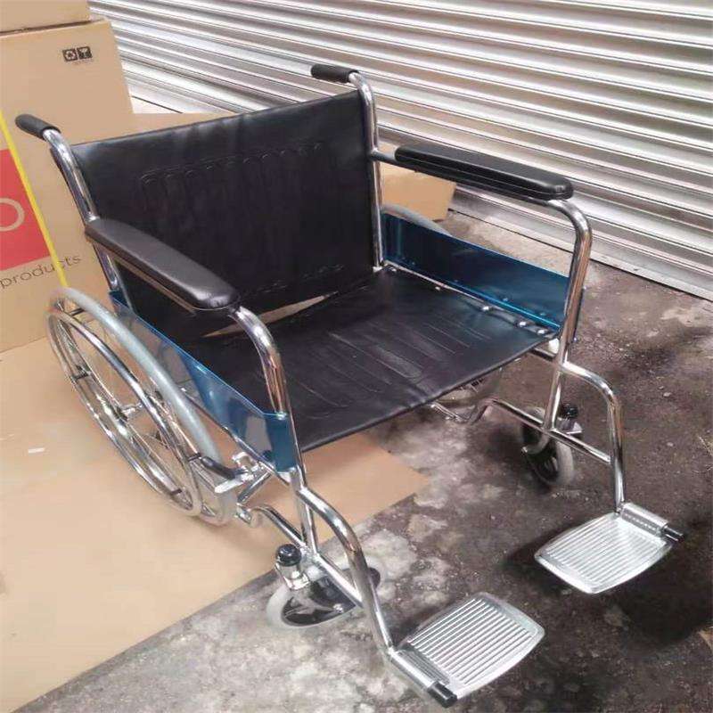 MN-LY001 Popular Folding Steel Manual Wheelchair With Great Price for Elder or Disabled with 24 Inch Spoke Wheels
