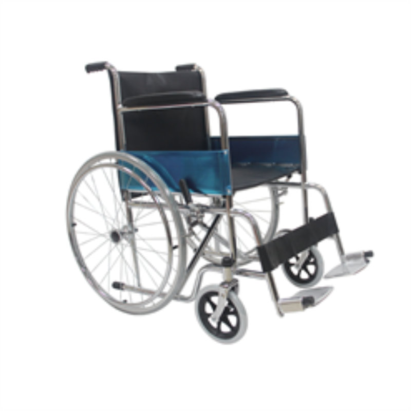 MN-LY001 Popular Folding Steel Manual Wheelchair With Great Price for Elder or Disabled with 24 Inch Spoke Wheels