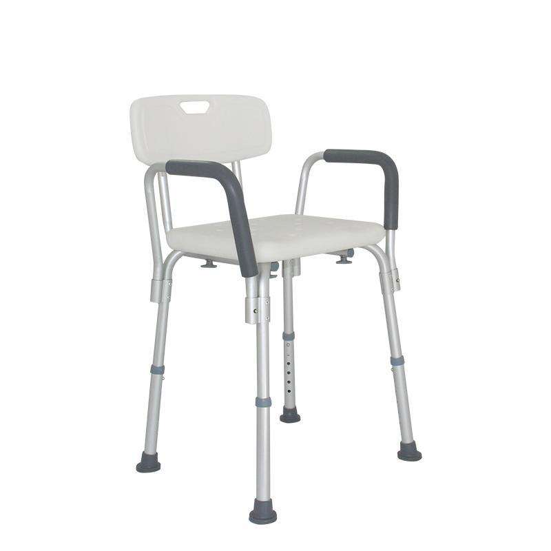 MN-XZY003 Wholesale Aluminum Height Adjustable Backrest Safety Disabled Elderly Bathroom Shower Chair For Senior Adult