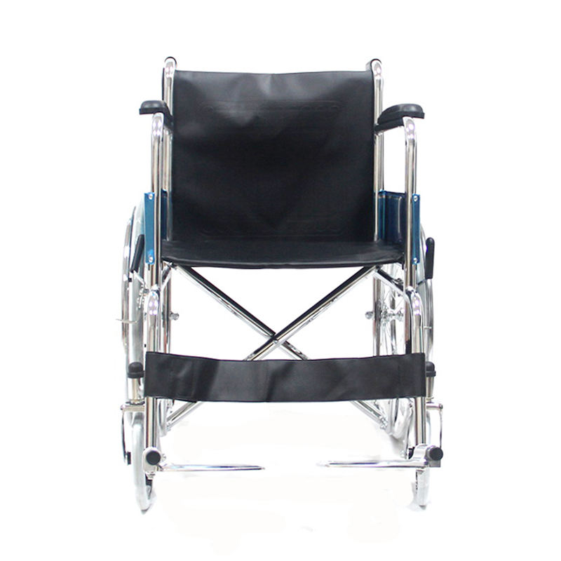 MN-LY001 Popular Folding Steel Manual Wheelchair With Great Price for Elder or Disabled with 24 Inch Spoke Wheels