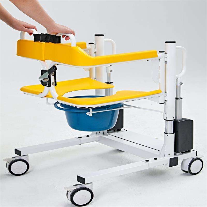 MN-YWJ002 Hospital or housing electrical patient transfer chair wheelchair mobility chair with toilet for disabled or elder