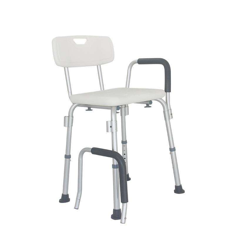 MN-XZY003 Wholesale Aluminum Height Adjustable Backrest Safety Disabled Elderly Bathroom Shower Chair For Senior Adult