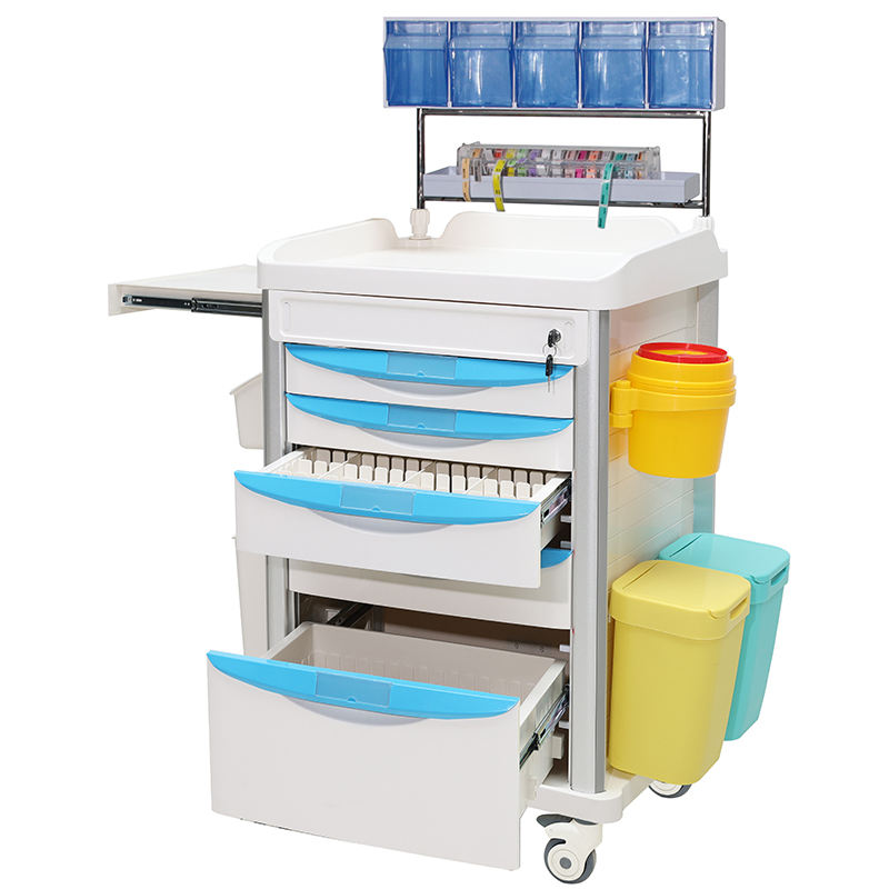 MN-AC010 Hospital Anesthesia Medical Medicine Drug ABS Plastic Trolley