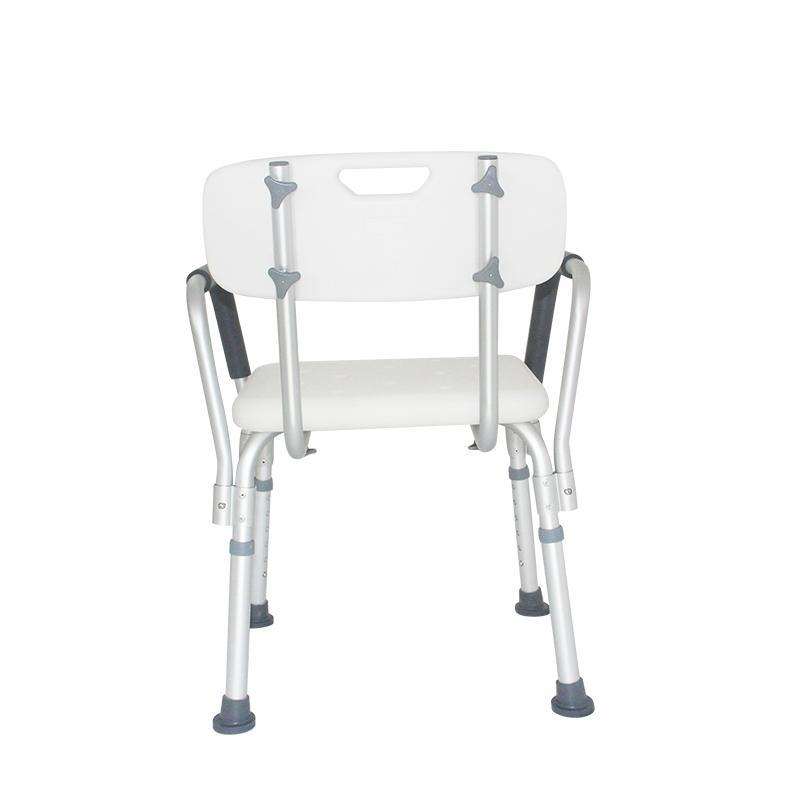 MN-XZY003 Wholesale Aluminum Height Adjustable Backrest Safety Disabled Elderly Bathroom Shower Chair For Senior Adult