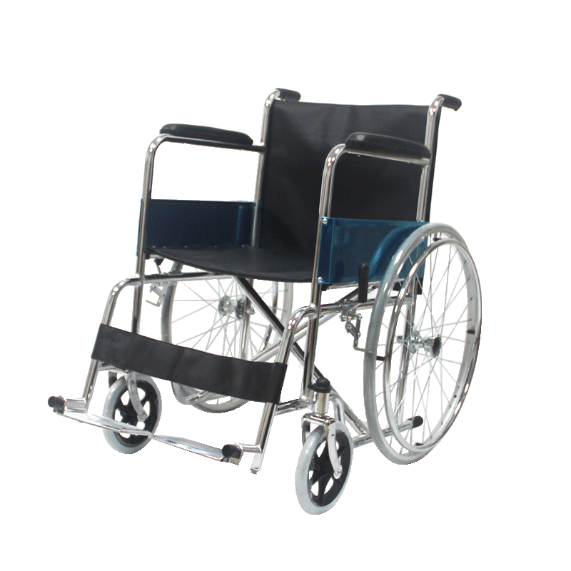 MN-LY001 Popular Folding Steel Manual Wheelchair With Great Price for Elder or Disabled with 24 Inch Spoke Wheels