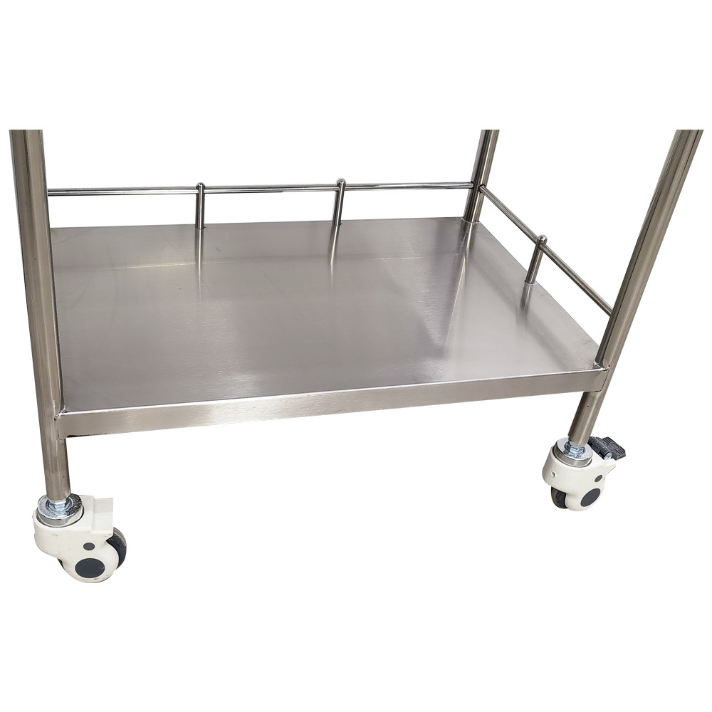 MN-SUS046 Hot Selling High Quality Hospital or Clinic Stainless Steel Medical Trolley for Easy Sliding with 2 Drawers